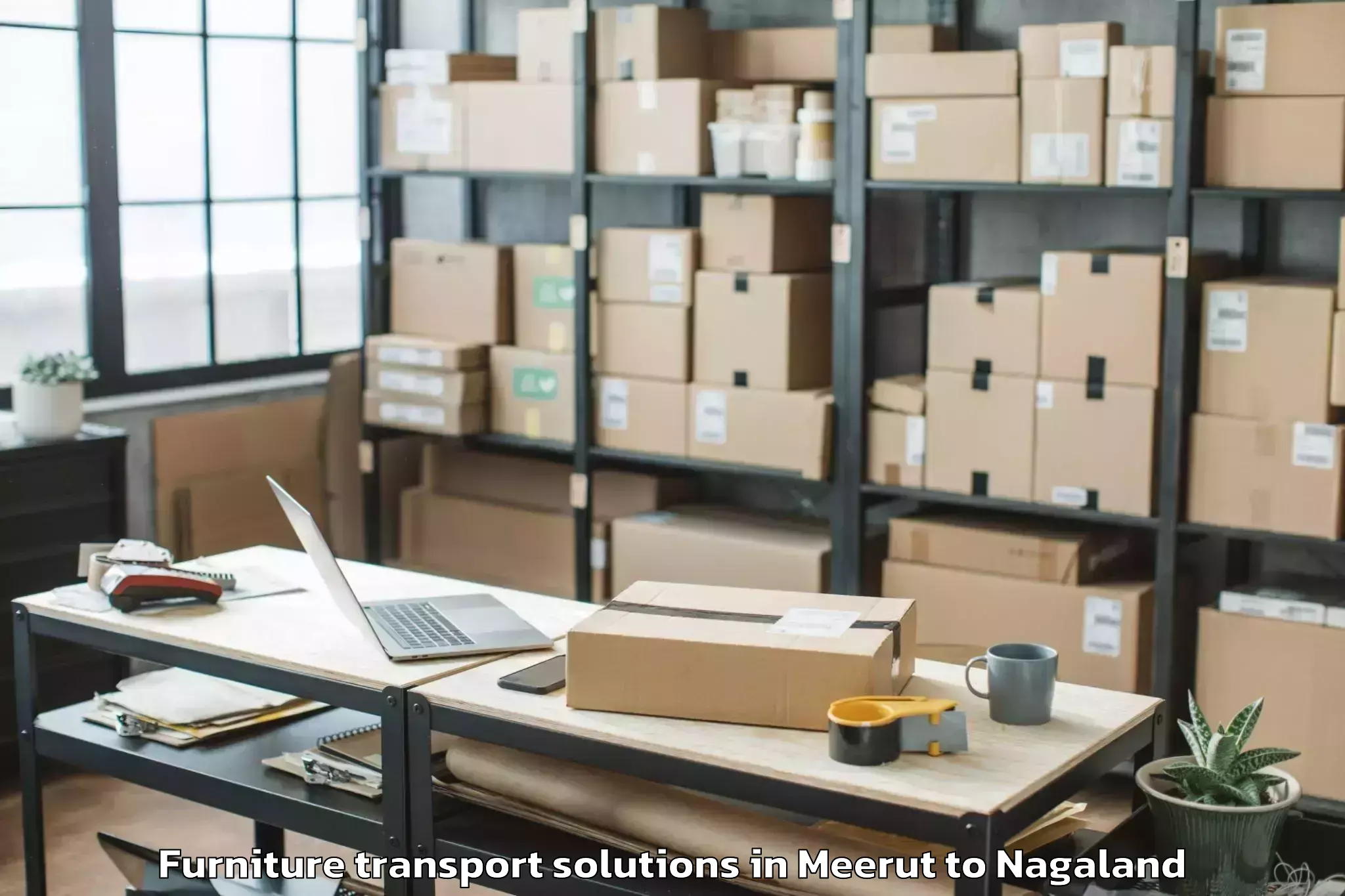 Easy Meerut to Nsong Furniture Transport Solutions Booking